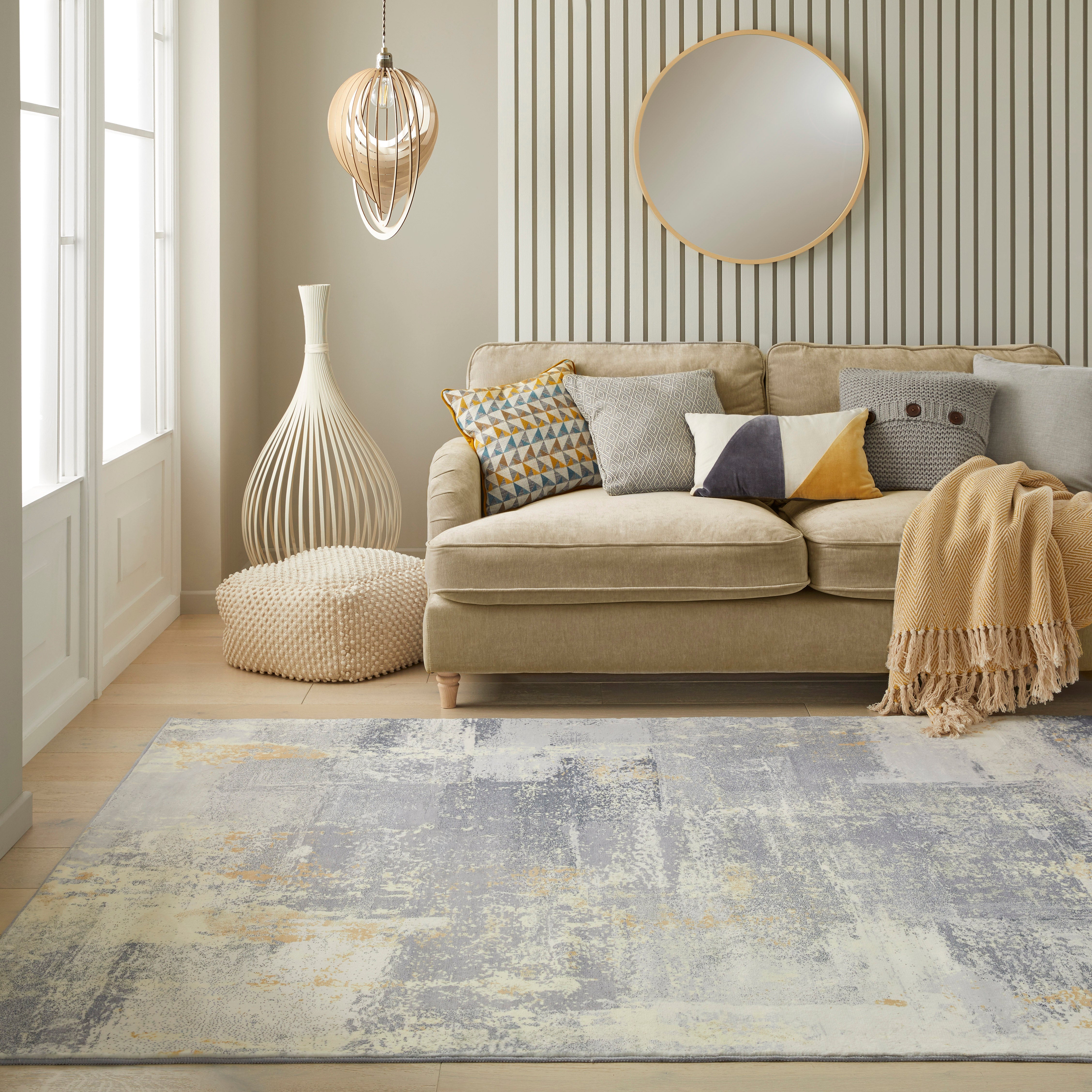 Concept Looms Lux Washable LUX02 Light Grey Rug
